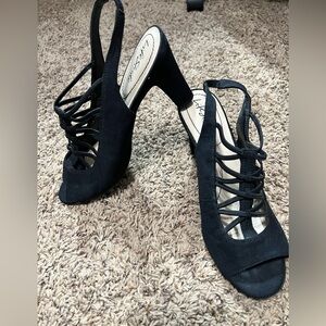 Life Stride Women's Black Heeled Sandals Size 9.5